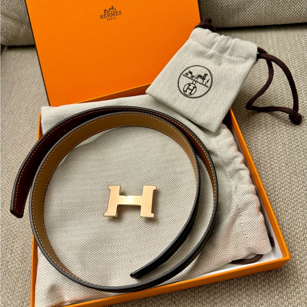 Hermes mini constance reversible belt